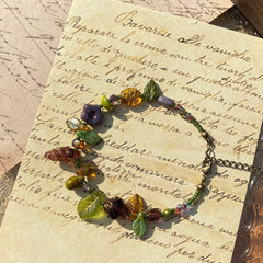 Forest Amber Leaf Bracelet